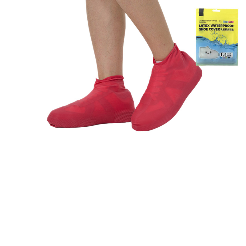Προστατευτικά παπούτσια από φυσικό λατέξ, αδιάβροχα, με καθολική εφαρμογή, παχυνόμενος ελαστικός αντιολισθητικός σχεδιασμός, πάχος 60 γρ, βάρος 65 γρ
