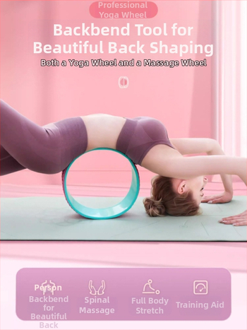 Jóga koleso s otvoreným chrbtom na pretiahnutie chrbta – pre začiatočníkov, fitness vybavenie, PP materiál, značka Shaking of the Ground