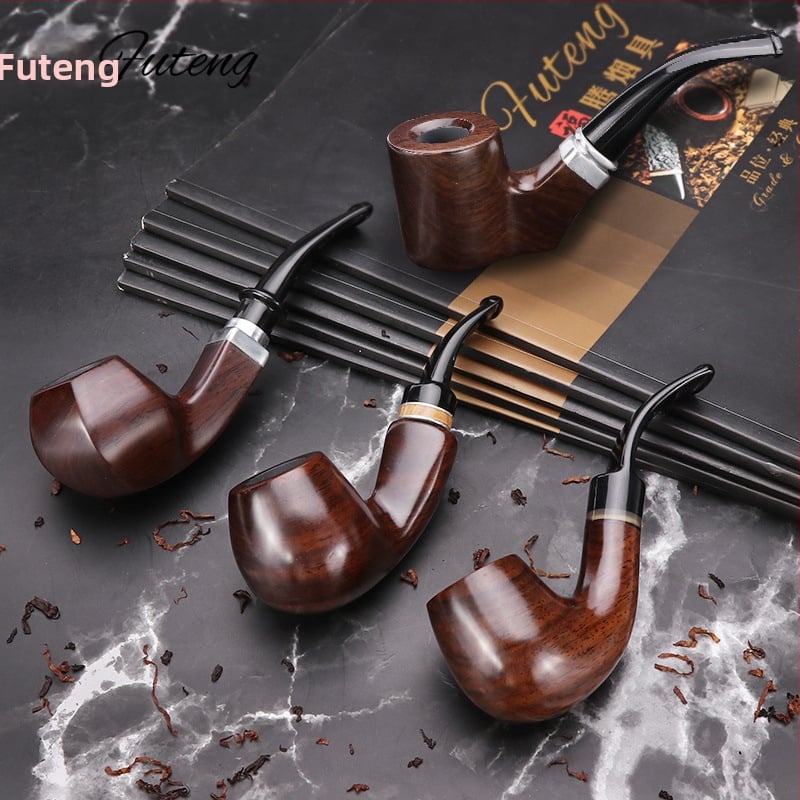 Forten ebonit lula – ručna izrada, zakrivljeni prstenasti dizajn, dar