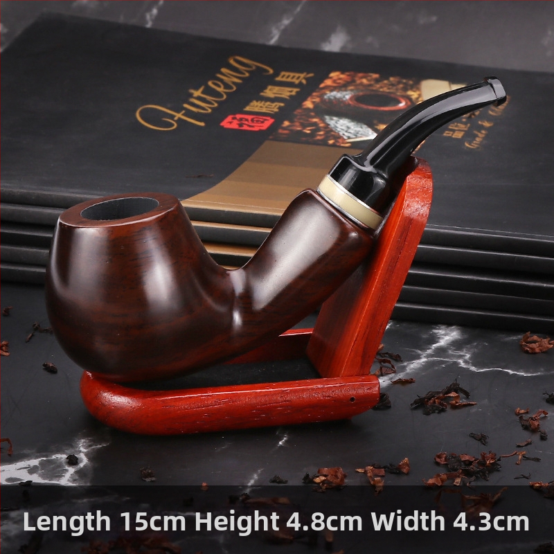 Forten ebonit lula – ručna izrada, zakrivljeni prstenasti dizajn, dar