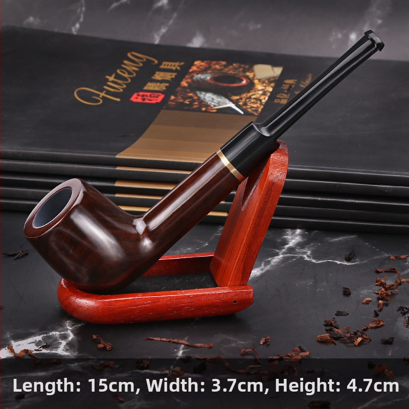 Forten ebonit lula – ručna izrada, zakrivljeni prstenasti dizajn, dar