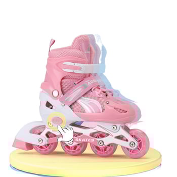 Štvorkolieskové korčule s dvojradovými kolieskami, vrchná časť z plátna, podrážka TPR, kolieska plastové