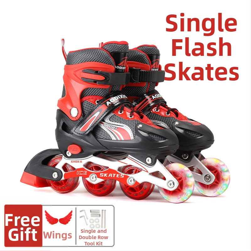 Štvorkolieskové korčule s dvojradovými kolieskami, vrchná časť z plátna, podrážka TPR, kolieska plastové