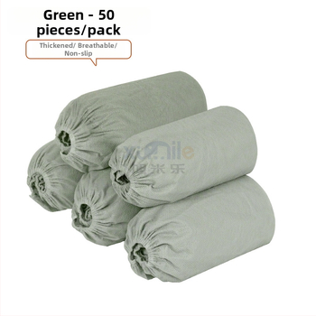 Μονόχρηστα καλύμματα παπουτσιών από μη υφαντό ύφασμα, παχύτερα και αντιολισθητικά, για εσωτερική χρήση, προστασία από σκόνη, 100 τεμάχια ανά σακούλα