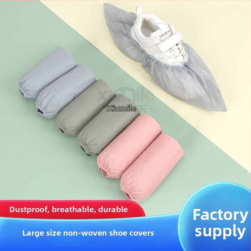 Μονόχρηστα καλύμματα παπουτσιών από μη υφαντό ύφασμα, παχύτερα και αντιολισθητικά, για εσωτερική χρήση, προστασία από σκόνη, 100 τεμάχια ανά σακούλα