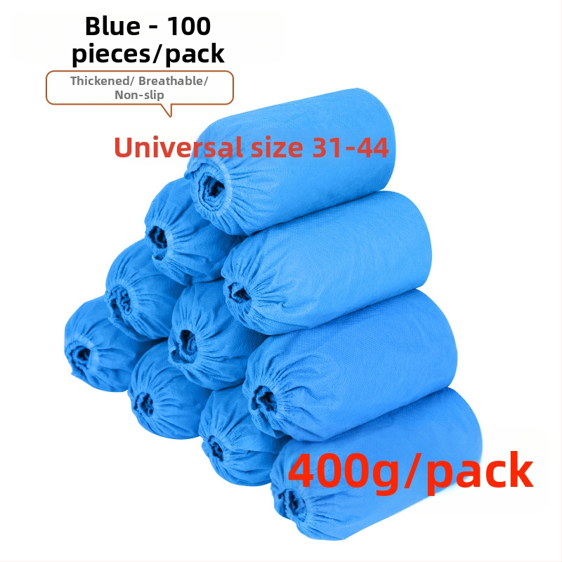 Μονόχρηστα καλύμματα παπουτσιών από μη υφαντό ύφασμα, παχύτερα και αντιολισθητικά, για εσωτερική χρήση, προστασία από σκόνη, 100 τεμάχια ανά σακούλα