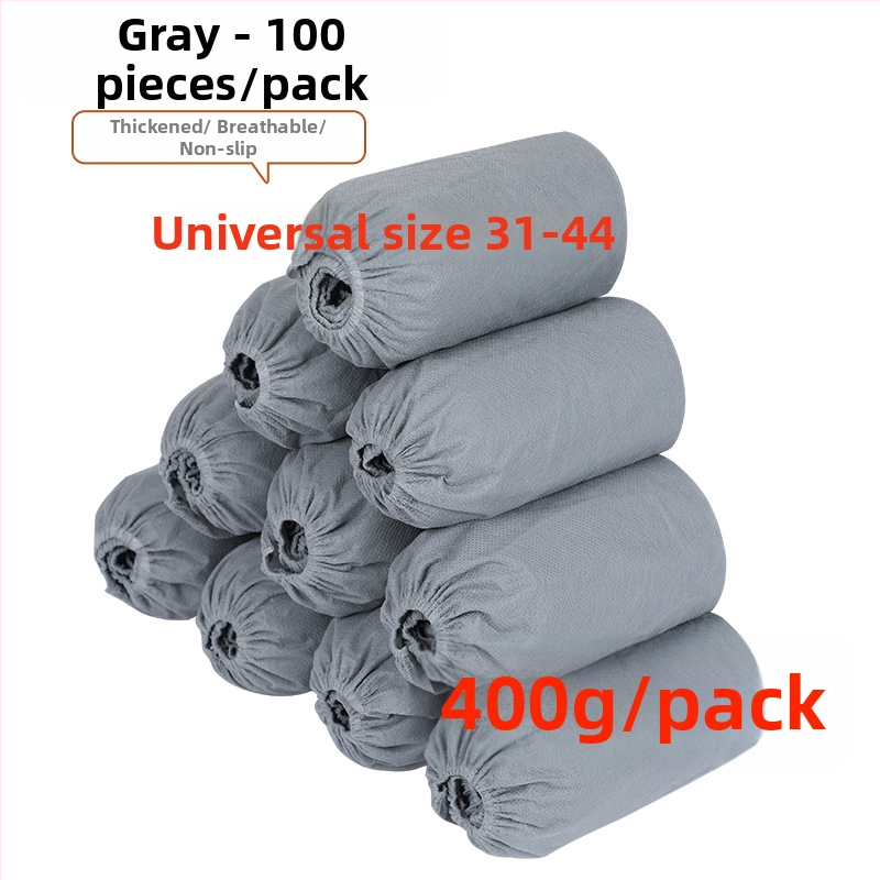 Μονόχρηστα καλύμματα παπουτσιών από μη υφαντό ύφασμα, παχύτερα και αντιολισθητικά, για εσωτερική χρήση, προστασία από σκόνη, 100 τεμάχια ανά σακούλα