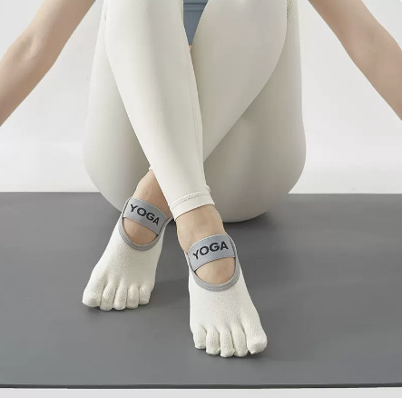 Ženske čarape za jogu s pet prstiju – protuklizne, za početnike, pogodne za trčanje, fitness i masažu.