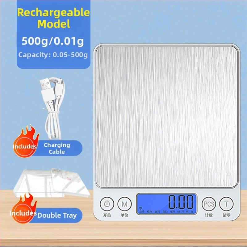 Ζυγαριά κουζίνας, ηλεκτρονική, μοντέλο 156987, συμπαγής, εύρος μέτρησης 500–3000 g, τροφοδοσία με μπαταρία ή επαναφορτιζόμενη, κατάλληλη για κουζίνα