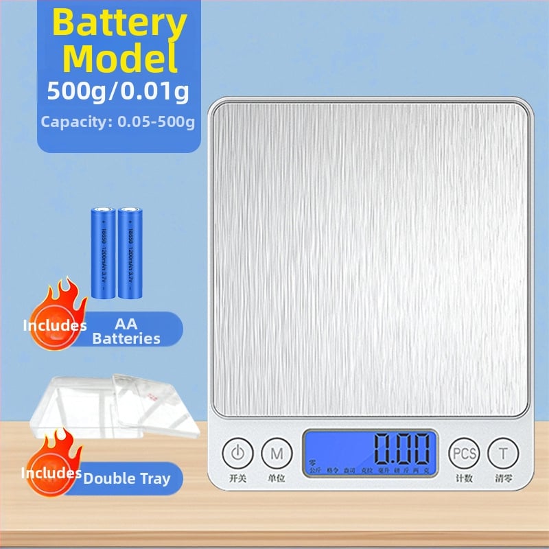 Ζυγαριά κουζίνας, ηλεκτρονική, μοντέλο 156987, συμπαγής, εύρος μέτρησης 500–3000 g, τροφοδοσία με μπαταρία ή επαναφορτιζόμενη, κατάλληλη για κουζίνα