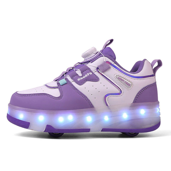 Unisex tenisice za trčanje s PU kotačićima u dvostrukom redu, transformabilni dizajn rollerice