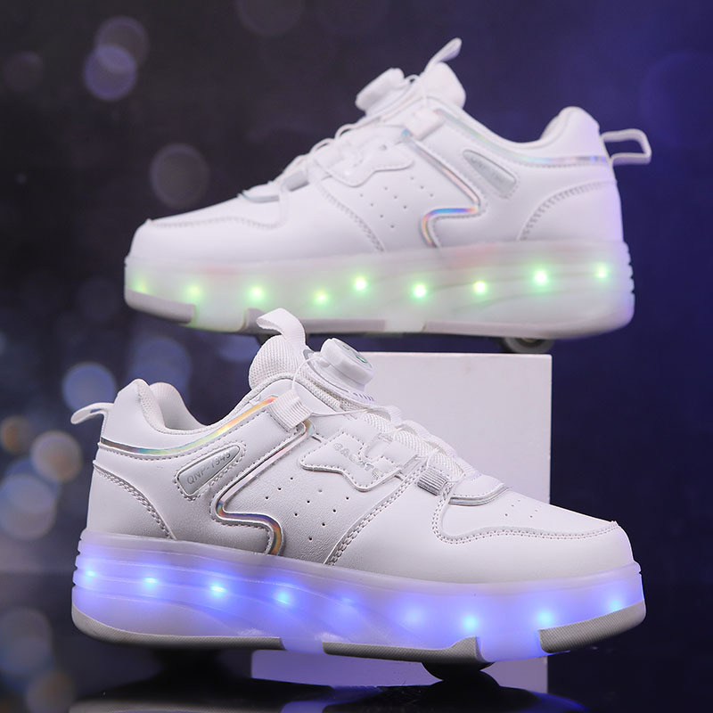 Unisex tenisice za trčanje s PU kotačićima u dvostrukom redu, transformabilni dizajn rollerice