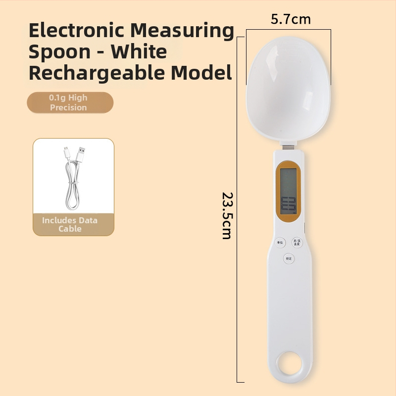 Spoon scale - μικρή ηλεκτρονική ζυγαριά κουζίνας με χωρητικότητα 500 g, ηλεκτρονική μέτρηση, τροφοδοσία μπαταρίας/φόρτιση