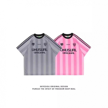 Unisex majica – prugasti mrežasti dres, labav kroj, brzo suši, 100% poliester, okrugli izrez