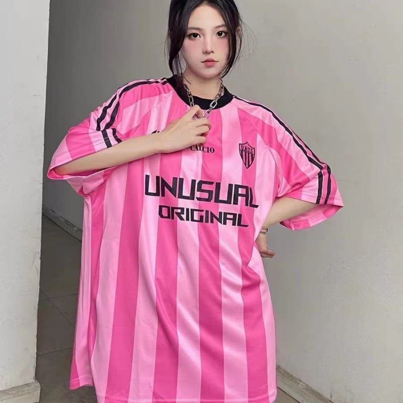 Unisex majica – prugasti mrežasti dres, labav kroj, brzo suši, 100% poliester, okrugli izrez