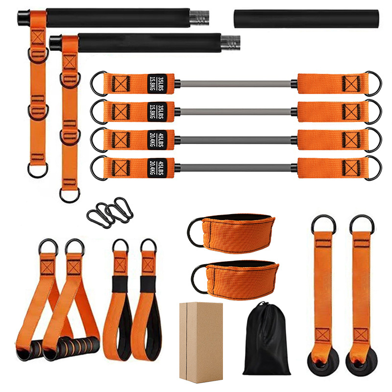 Set pilates štapića i otporne trake za kućnu vježbu, materijal TPE, model DM36, trening cijelog tijela