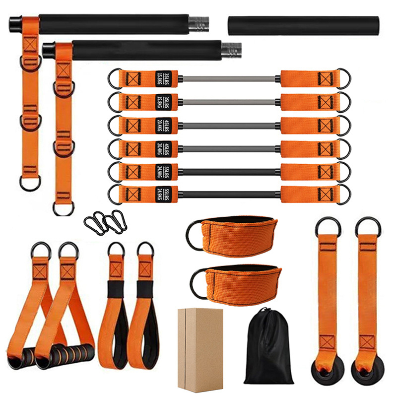 Set pilates štapića i otporne trake za kućnu vježbu, materijal TPE, model DM36, trening cijelog tijela