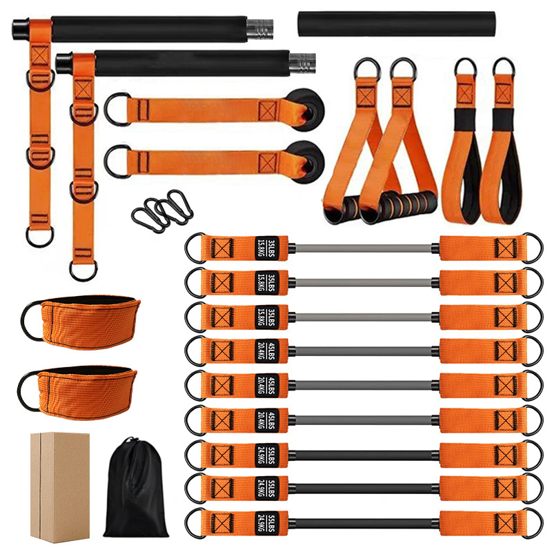 Set pilates štapića i otporne trake za kućnu vježbu, materijal TPE, model DM36, trening cijelog tijela