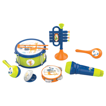 Sedmeročlani set dječjih ritmičkih instrumenata – plastični, za predškolsku dob od 4–6 godina