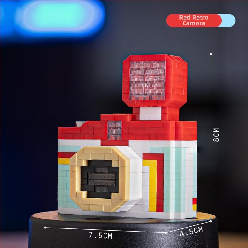 LEGO-kompatibil retro háztartási készülékek építőblokkokból álló készlet, ABS műanyag, 400–800 darab, 2 kg, 7–14 éveseknek