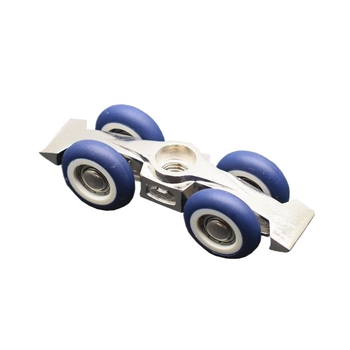 Sistem de role pentru ușă glisantă: role din oțel inoxidabil îngroșat, silențioase, șină