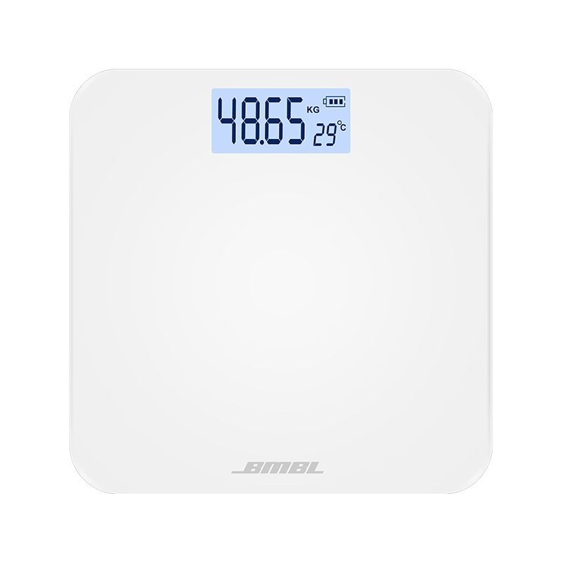 Cantar de analiză a grăsimii corporale, model S002, panou din sticlă întărită, formă pătrată, alimentare cu baterie, stil japonez, simplu, lux ușor