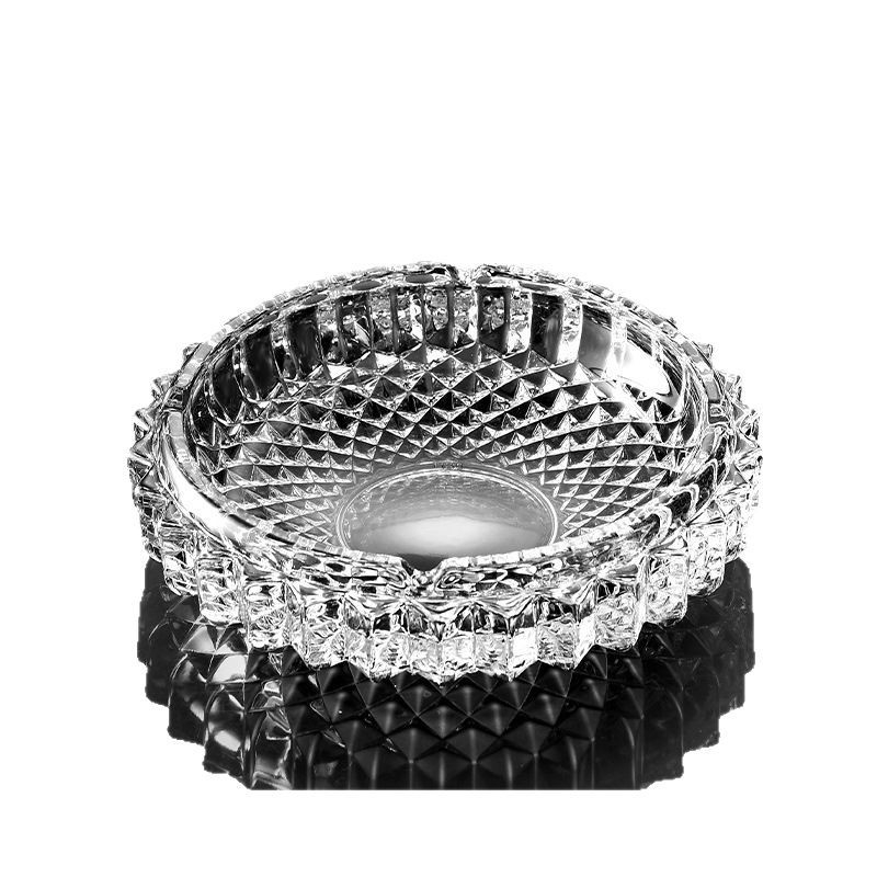 Stakleni pepelnjak, minimalistički dizajn, tiskano logo, obrada i prilagodba, kutija od 48 komada