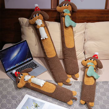 Hosszú dachshund alakú forróvíztartó téli melegítéshez az ágyhoz és a takaróhoz, vízzel tölthető kézmelegítő, meghosszabbított kivitel, extralarge méret