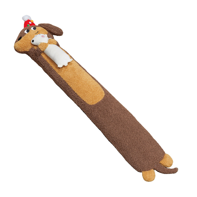 Hosszú dachshund alakú forróvíztartó téli melegítéshez az ágyhoz és a takaróhoz, vízzel tölthető kézmelegítő, meghosszabbított kivitel, extralarge méret
