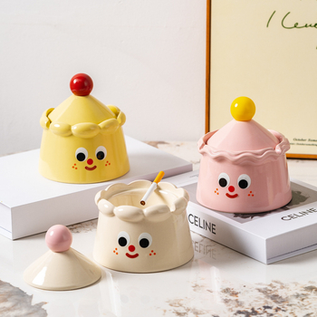 Scrumieră ceramică cu capac - Design creativ de tort, decor pentru masă de cafea, fabricat în Chaozhou