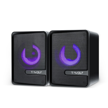 Thunderwolf S3 USB računala zvučnik s LED osvjetljenjem, 2.1-kanalni sustav, USB i 3,5 mm ulaz, 40 Hz–20 kHz, SNR ≥75 dB