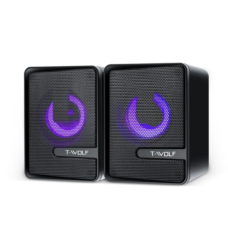 Thunderwolf S3 USB računala zvučnik s LED osvjetljenjem, 2.1-kanalni sustav, USB i 3,5 mm ulaz, 40 Hz–20 kHz, SNR ≥75 dB