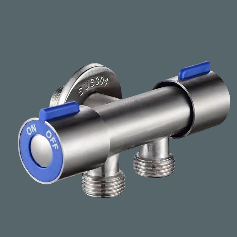 Görbe szelepe 1 bemenet, 2 kimenet, kettős szabályozású 3-utas csaptelep, 304 rozsdamentes acél, belső átmérő 20 mm, beépített szerelés