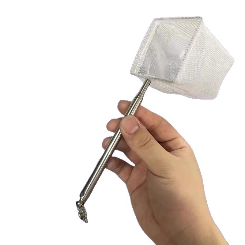 3D mreža s finim otvorom za tropske dekorativne ribe, ručna mreža za akvarijske ribe, promjer 8 cm, dubina 6 cm, sklopiva