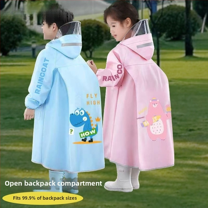 Poncho EVA pentru copii, unisex, potrivit pentru grădiniță și școală, cu logo imprimat