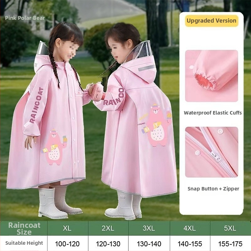 Poncho EVA pentru copii, unisex, potrivit pentru grădiniță și școală, cu logo imprimat