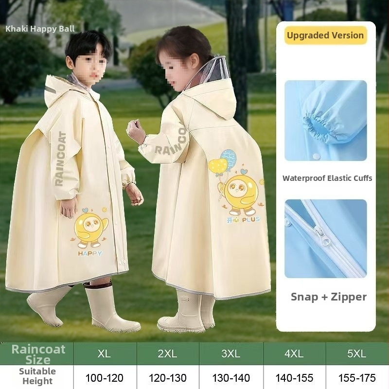 Poncho EVA pentru copii, unisex, potrivit pentru grădiniță și școală, cu logo imprimat