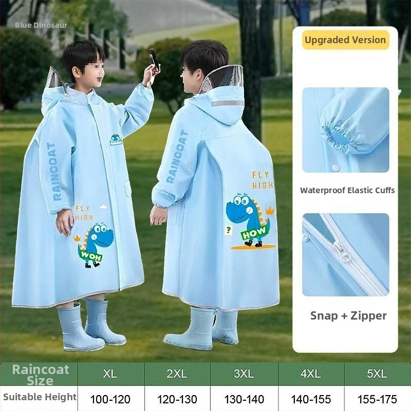 Poncho EVA pentru copii, unisex, potrivit pentru grădiniță și școală, cu logo imprimat