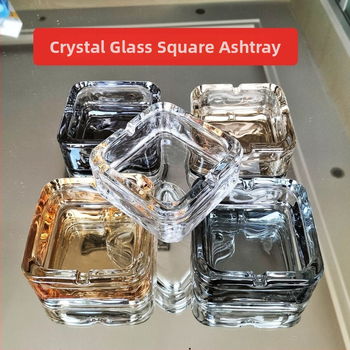 Cenușar de sticlă, Star Source brand, imprimare logo, personalizare disponibilă.