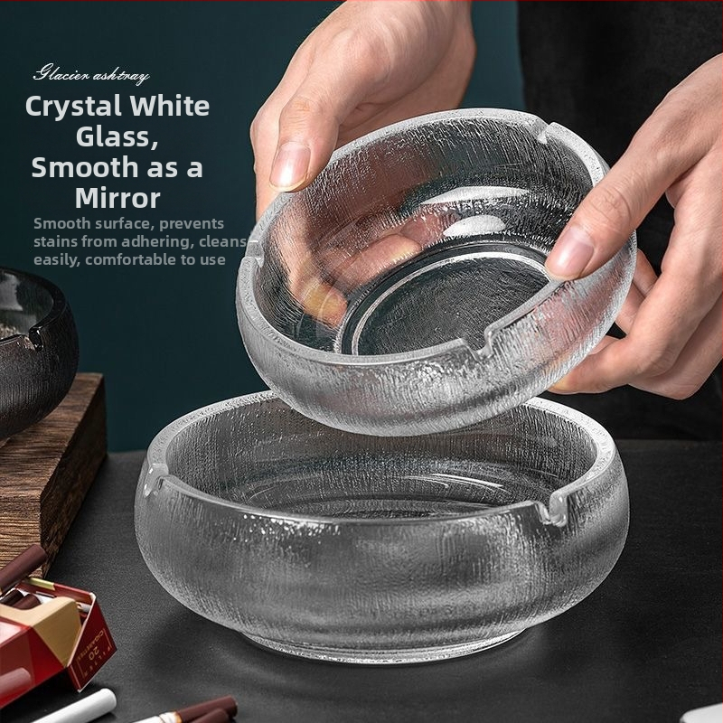 Cenușar de sticlă, Star Source brand, imprimare logo, personalizare disponibilă.