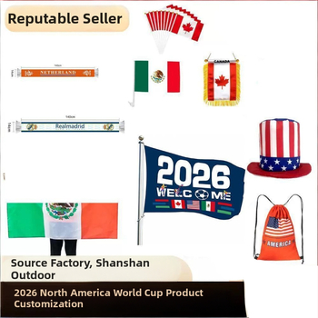 Prilagođene zastavice i fan zastavice za navijače nogometa – Svjetsko prvenstvo 2026: tkanina zastavice, mogućnost otiska logotipa, prilagodba