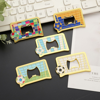 Otvarač za boce s magnetskim hladnjakom u obliku nogometne mreže - metal, mogućnost tiska logotipa, suvenir Svjetskog kupa