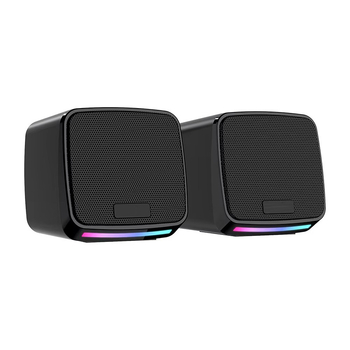 2-καναλικά USB ηχεία υπολογιστή, είσοδος 3,5 mm, ισχύς εξόδου 6W, εύρος 100 Hz-20 kHz, SNR >= 70 dB