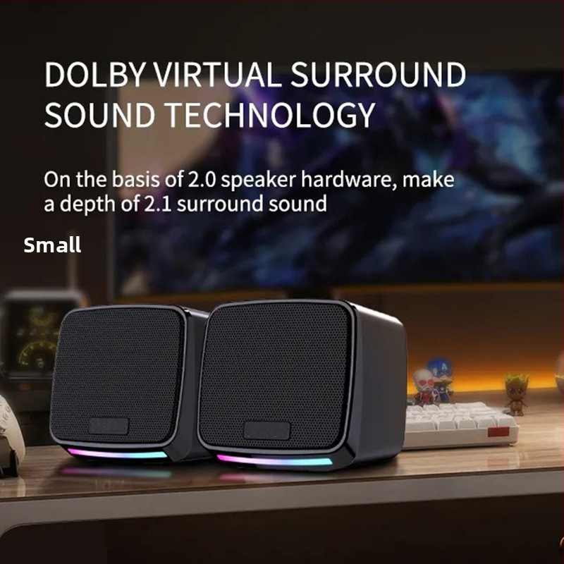 2-καναλικά USB ηχεία υπολογιστή, είσοδος 3,5 mm, ισχύς εξόδου 6W, εύρος 100 Hz-20 kHz, SNR >= 70 dB