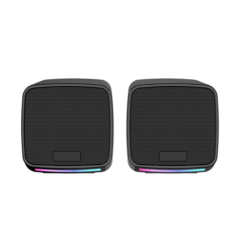 2-καναλικά USB ηχεία υπολογιστή, είσοδος 3,5 mm, ισχύς εξόδου 6W, εύρος 100 Hz-20 kHz, SNR >= 70 dB