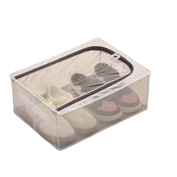 Cutie transparentă pentru depozitare încălțăminte, pliabilă, pentru depozitare sub pat, PVC plasă, 10-20L