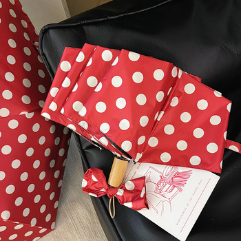 Umbrelă pliabilă Musheng pentru soare și ploaie, stil vintage, protecție UV, cadru cu 8 spițe din fibră, țesătură 190T Impact, deschidere manuală