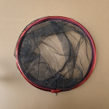 Лендинг мрежа за риболов на открито, глава от алуминиева сплав, нейлонова мрежа, дълбочина 50 см, покрита против закачане мрежа, дълбока мрежеста чанта