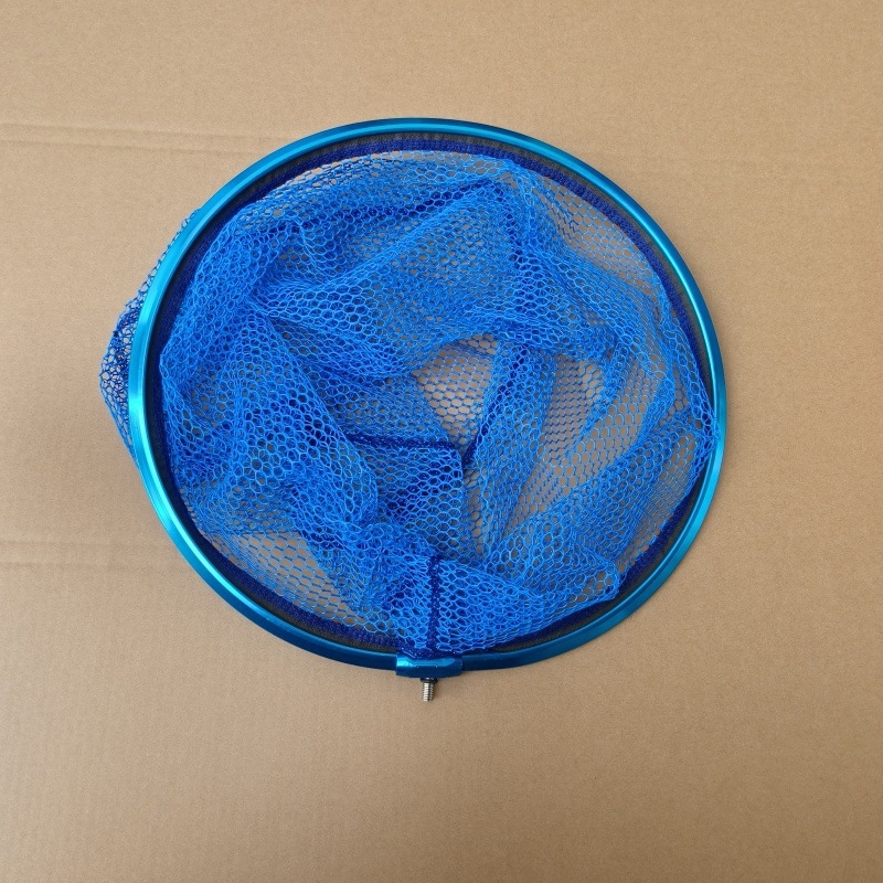 Лендинг мрежа за риболов на открито, глава от алуминиева сплав, нейлонова мрежа, дълбочина 50 см, покрита против закачане мрежа, дълбока мрежеста чанта