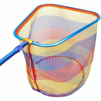 Aluminijska mrežna glava s dubokim mrežastim džepom, brzo sušeći i otporan na ogrebotine kuka — promjer 45 mm, dubina 30 mm, grube oči, nosivost 10 kg